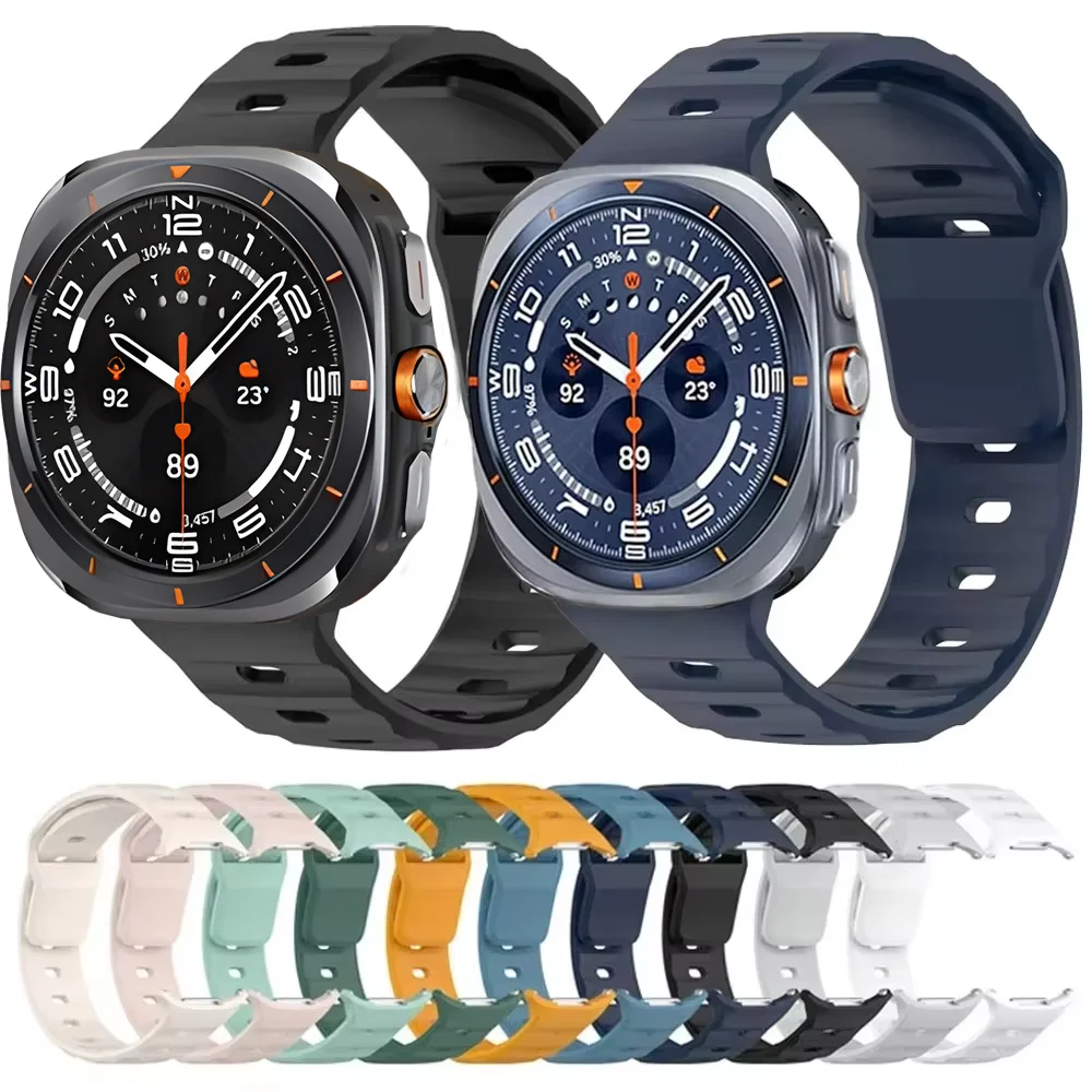 Silikonarmband für Samsung Galaxy Watch 8-7 Ultra 47mm Sport Komfortables Armband Galaxy Watch Ultra 2025 Zubehör