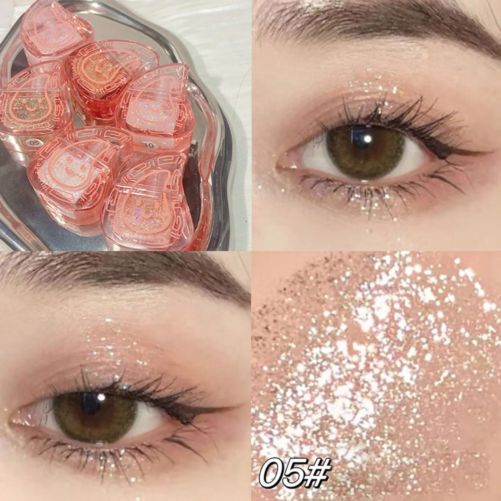 Glitter Pailletten Vloeibare Oogschaduw Cosmetica Professionele Make-Up Mousserende Oogschaduw Voor Vrouwen Meisjes Studenten Cosmetica