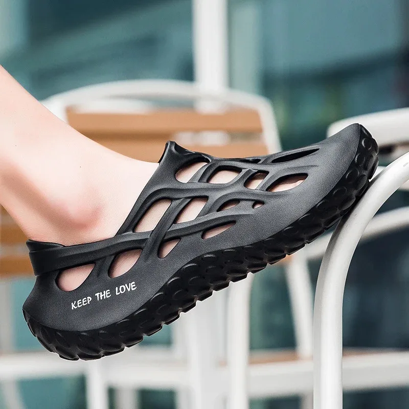 

Summer Men Sandals Light EVA Men's Casual Shoes Hole Shoes Clogs Lovers Home Garden Outdoor Male Beach Flat Slippers Big Size