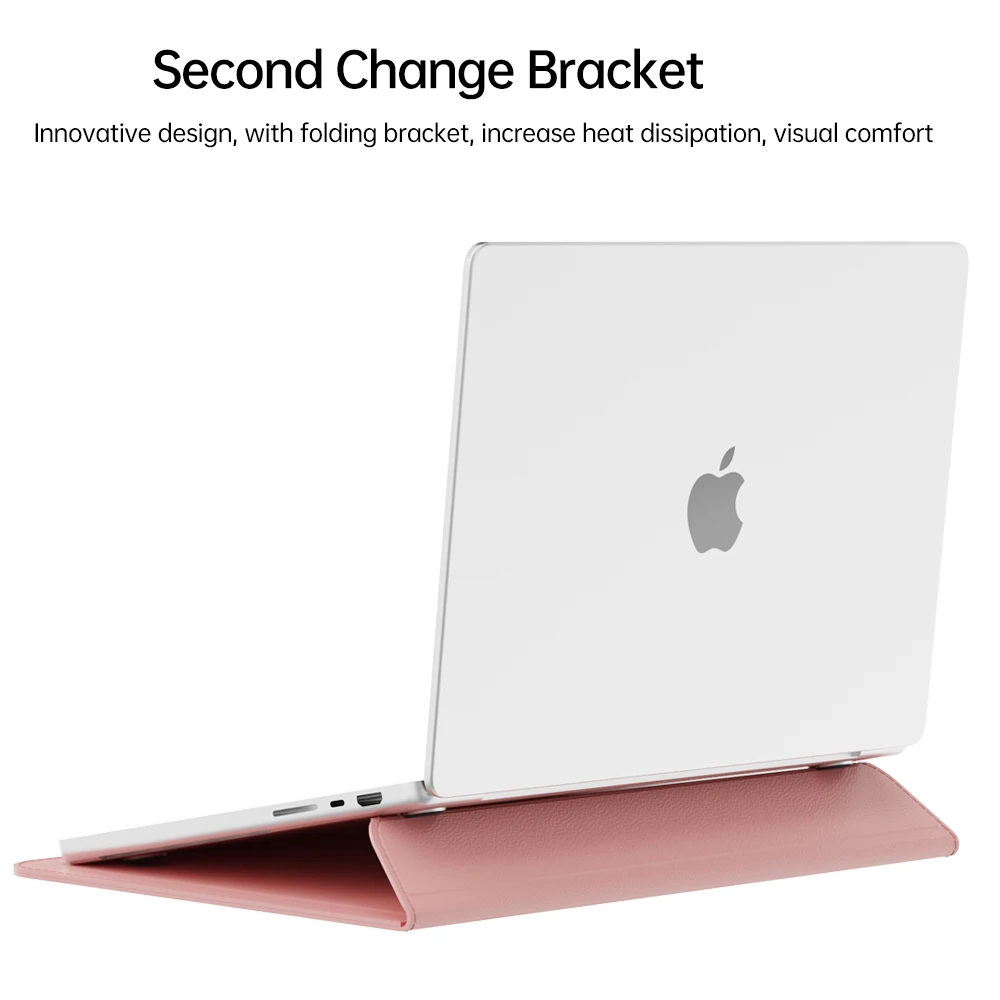 Universal Foldable Leather Sleeve for MacBook Air, Huawei, HP, Lenovo | Multi-functional Protective Laptop Case Cover