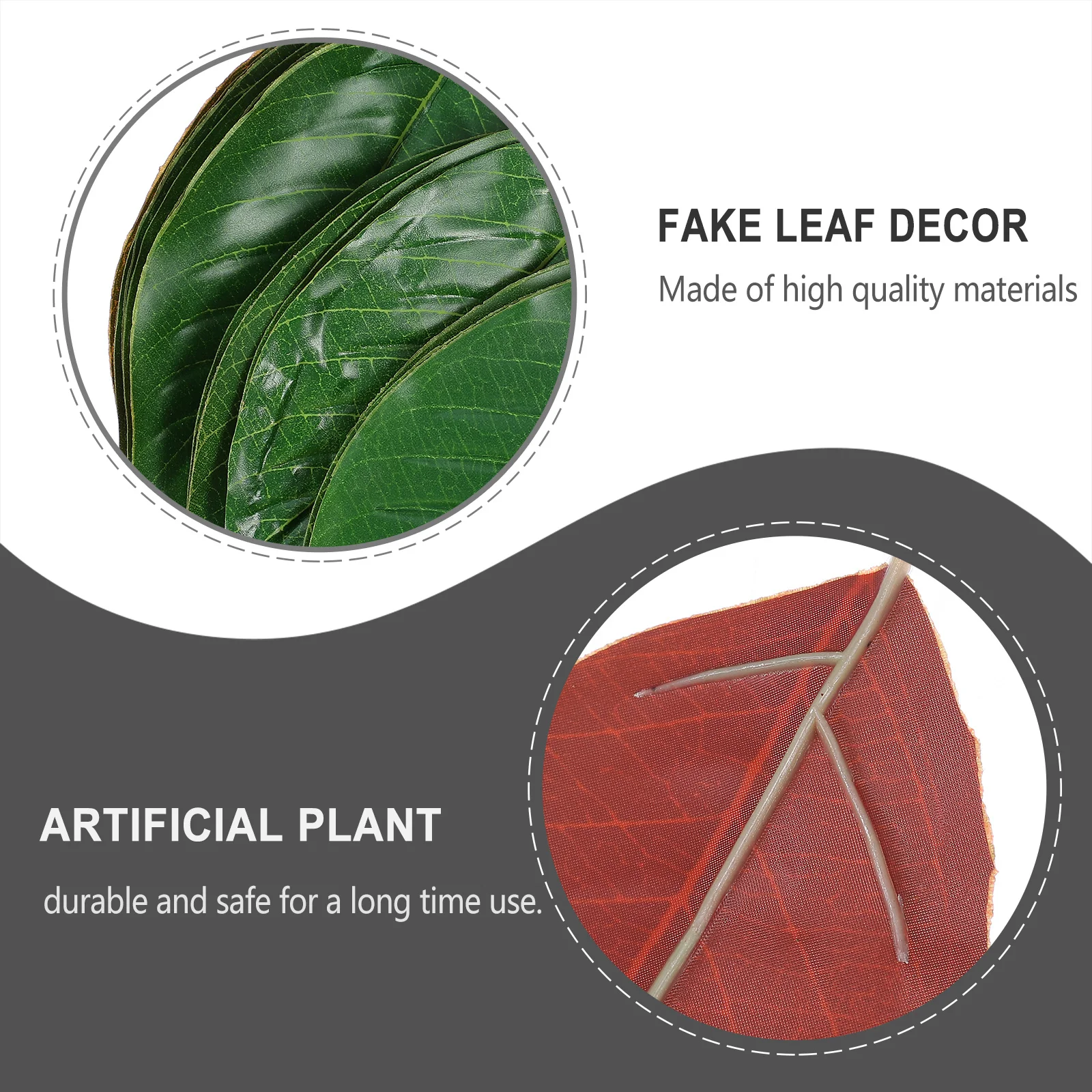 

50Pcs Fake Magnolia Leaves Artificial Plant Decor Simulated Green Leaves Decorative Scene Decoration Flower Arrangement Material