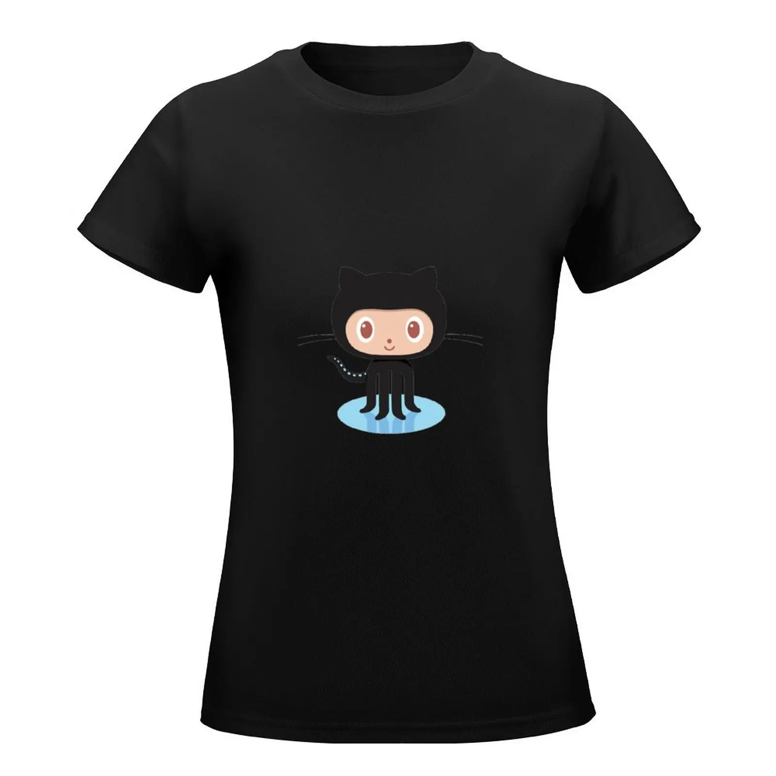 GitHub OctoCat T-Shirt Aesthetic clothing cute tops summer clothes Female clothing workout shirts for Women