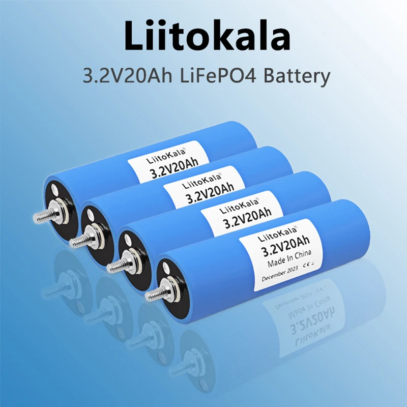 16 sztuk LiitoKala 3.2V 20Ah LiFePO4 akumulator fosforan litowo-żelazowy głębokich cykli dla Diy 12V 24V 36V 48V energia słoneczna podnosi moc