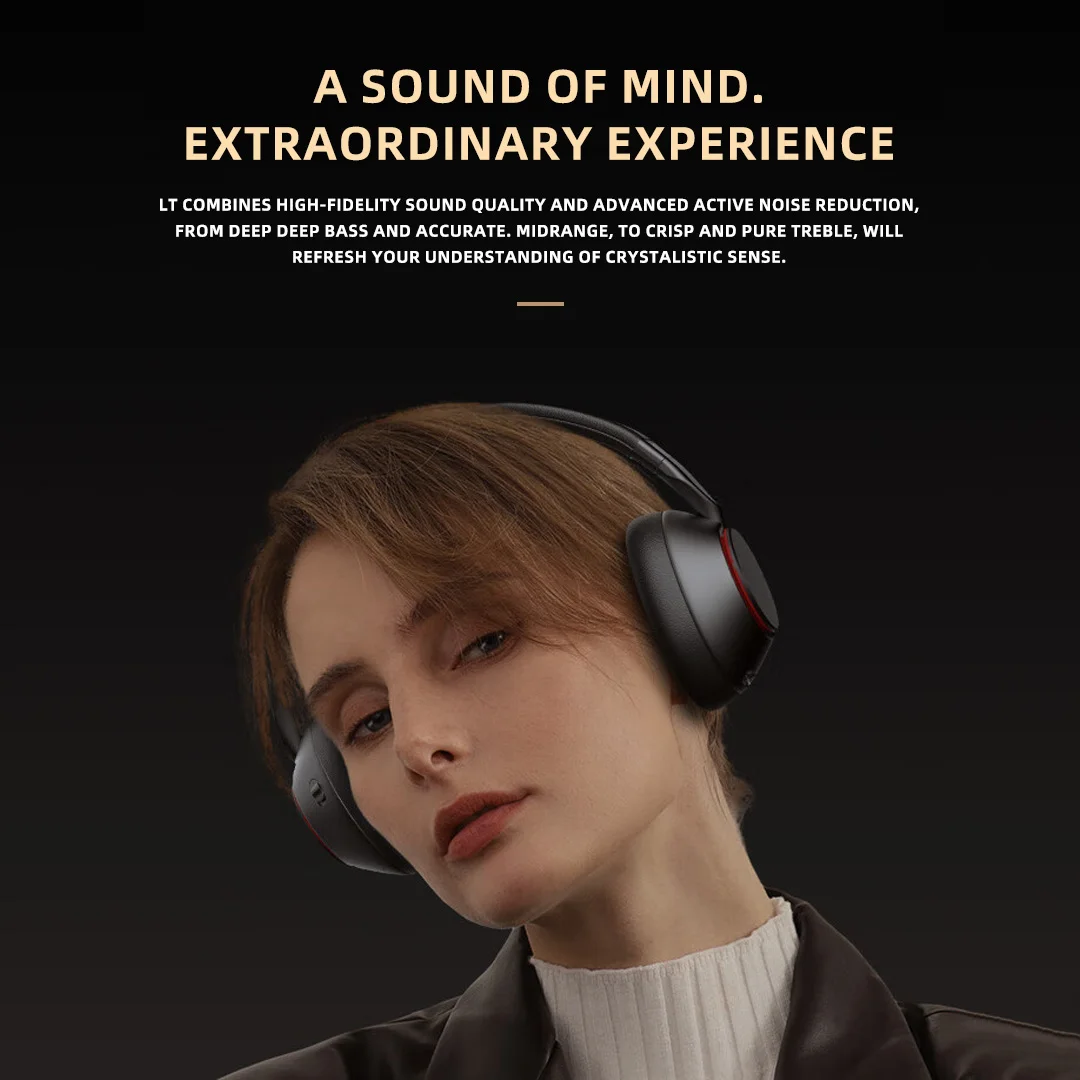 Original Y889 Bluetooth Headphones -48db Active Noise Cancelling Bluetooth headphones ANC-Max Headsets HiFi Stereo Earphones