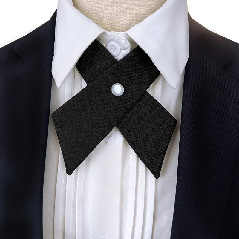 New Cross Tie College Style Student Necktie Male Female Professional Collar Campus Host Uniform Accessories