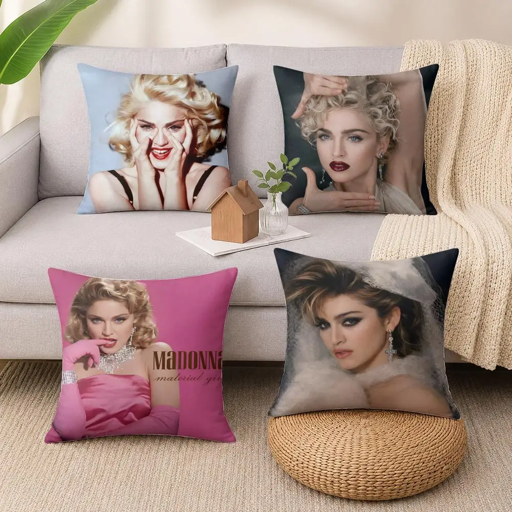 Singer M-Madonna Cushion Cover Wrinkle-Resistant Short Plush Cushion Covers Breathable Machine-Washable