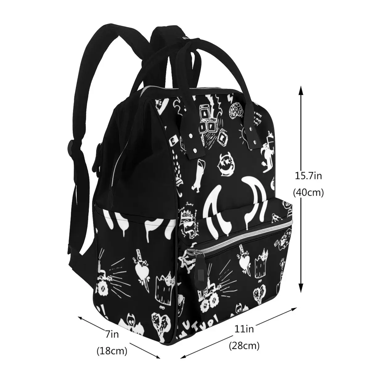 Yungblud Drawings Tattoo Sheet Student Backpack School Bag Hiking Travel Daypack for Men Women Bookbag Shoulder Bags