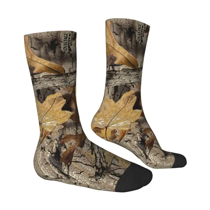 Chaussettes unisexes CamSolomon Camo Crew pour hommes, Real Tree, robe Kawaii, printemps, été, automne, hiver