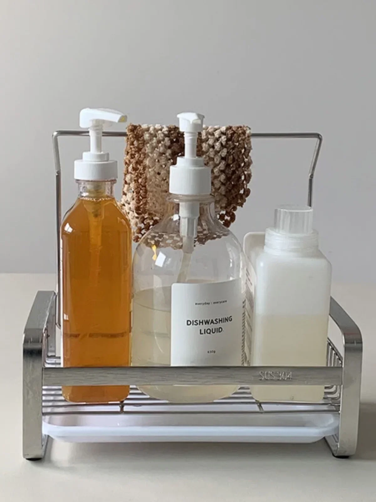 

Shinymomo creative drain rack Western tableware dishcloth sundries storage ins blogger cleaning ball rack