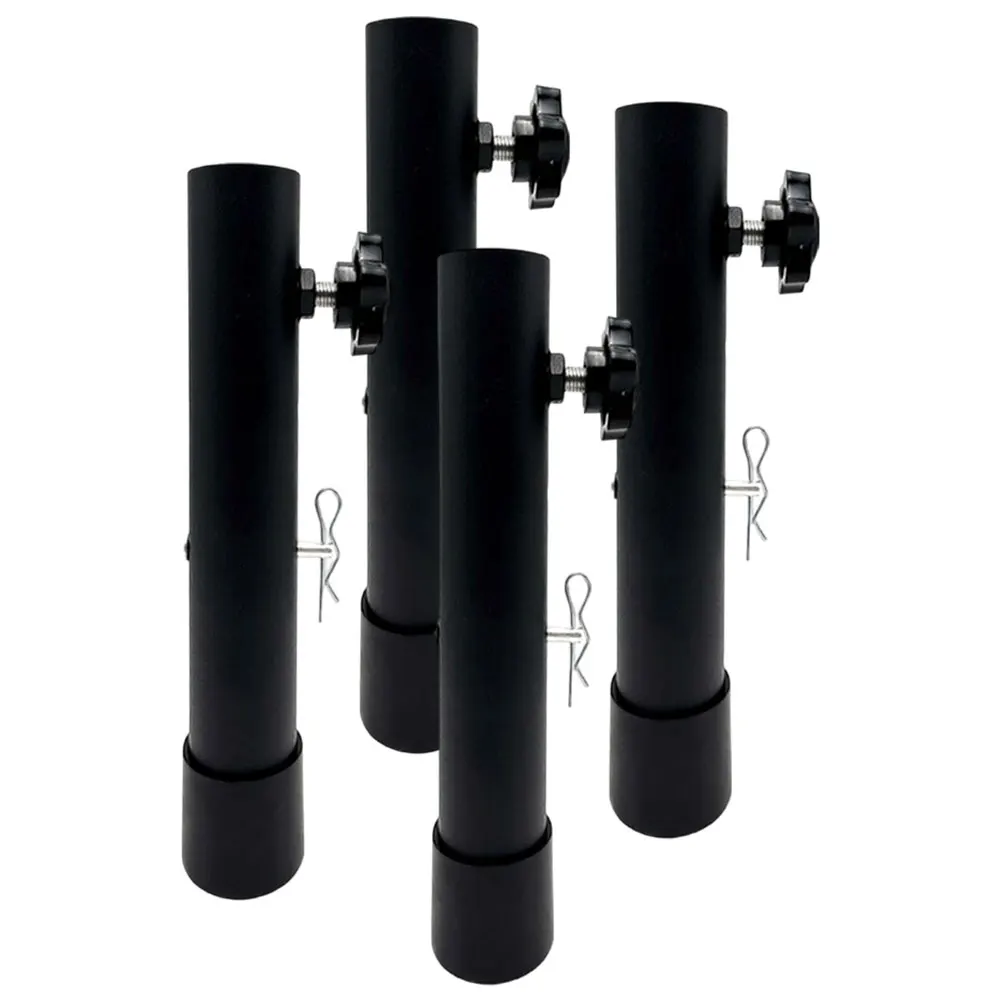 Table Leg Extender for Workbench Height Adjustment Steel Bracket Set 4 pcs Compatible with Folding Straight Curved Table Legs