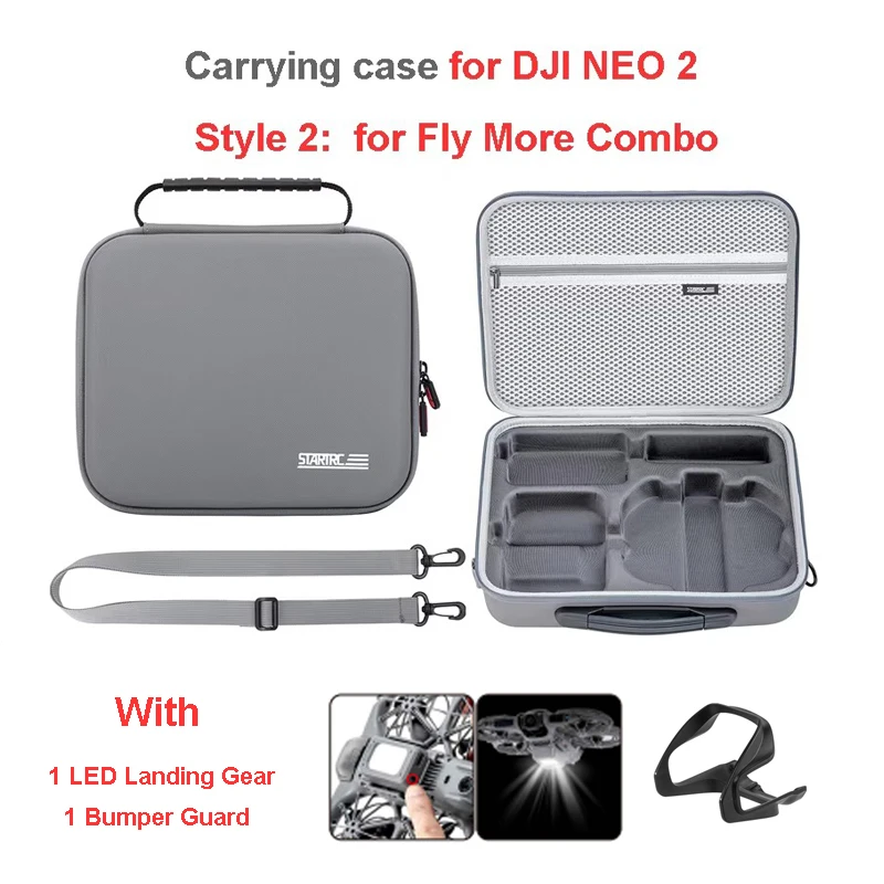 Draagtas Reisschoudertas voor DJI Neo 2, Fly More Combo Drone-accessoires Opbergtas PU draagbare handtasdoos