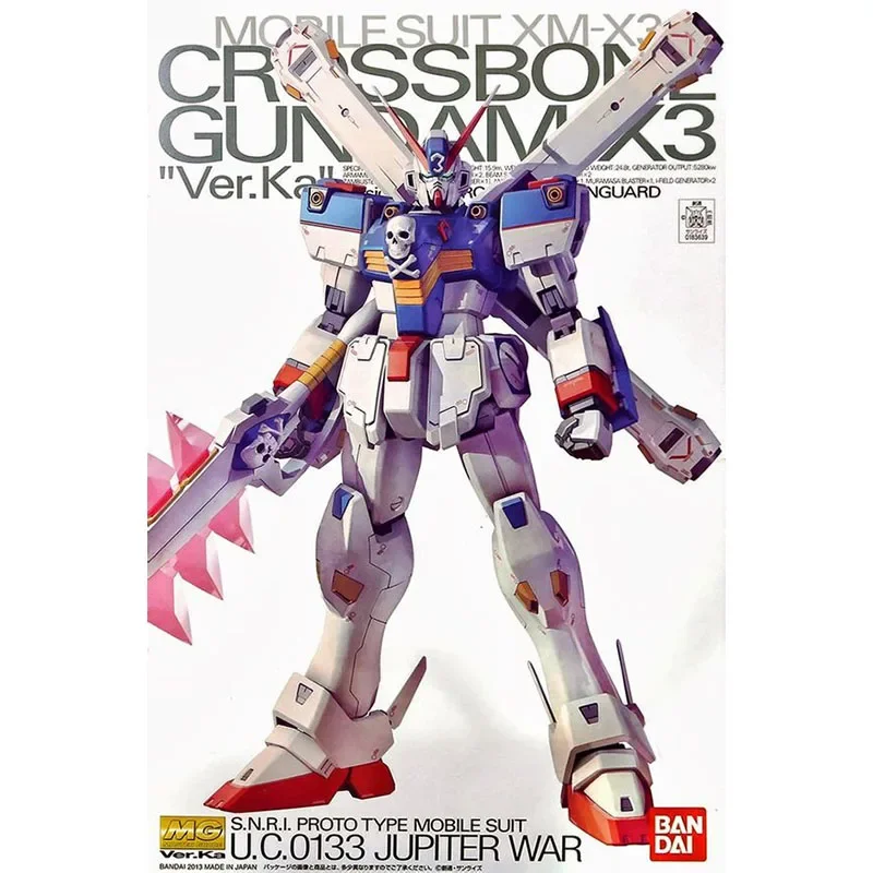 Bandai Gundam Model Kit Anime Figure PB MG 1/100 XM-X3 Crossbone Gundam X-3 Ver.Ka  Gunpla  Action Toy Figure Toys for Children