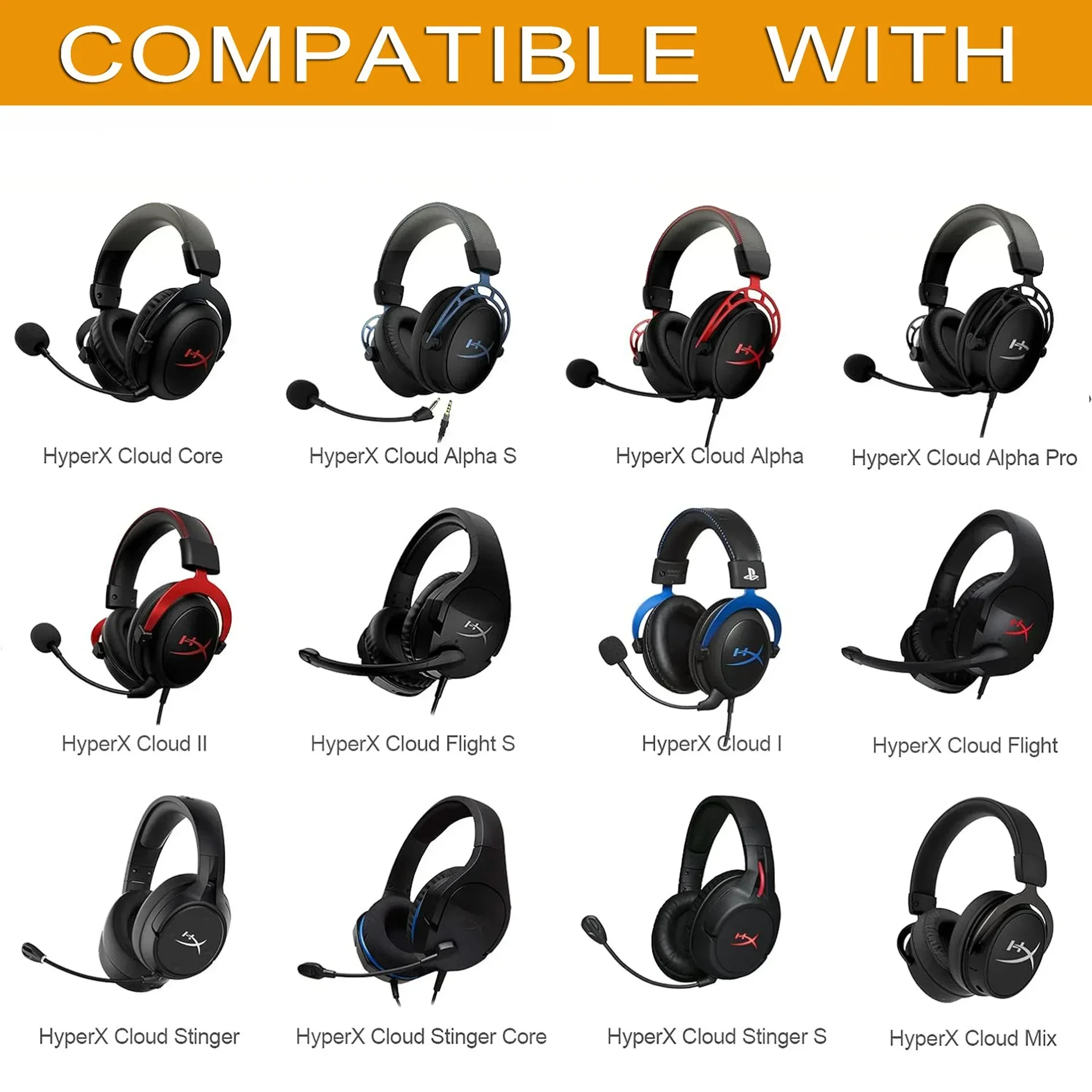 Replacement Earpads for HyperX Cloud Alpha/Cloud Alpha S Headphones Cooling Gel Ear Cushion Earmuff Sleeve Headband