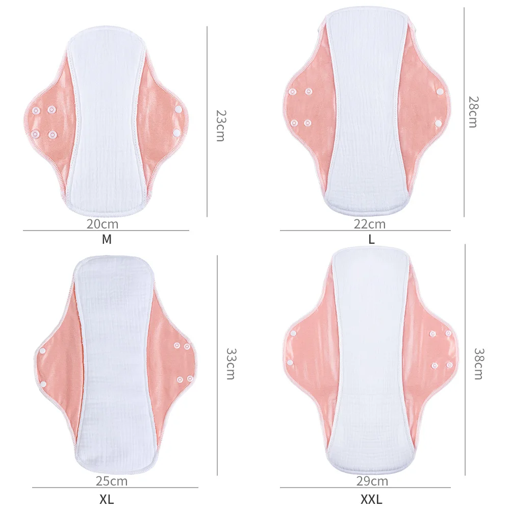 AIO Ultra Absorbent Cotton Yarn Sanitary Pads Washable Reusable Feminine Hygiene Pads for Heavy Flow & Daily Use view 6