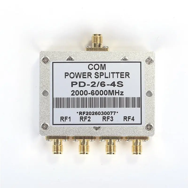 AT82-2-6G Microstrip Power Splitter 1 To 4 RF Microstrip Power Splitter 2000-6000Mhz SMA-K Power Divider