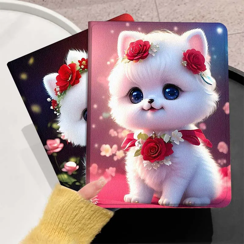 

Мягкий чехол для планшета с рисунком милого кота и собаки для Huawei MediaPad T5 T10s M6 M5Lite SE Honor Tab 5 6 7 V7 V8 X8a X9a Pro, подарок