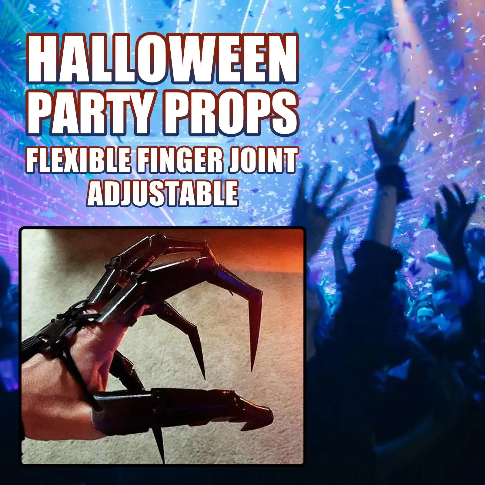 Halloween Articulated Finger Decoration Props (Boxed, Finger*1) White Left Hand