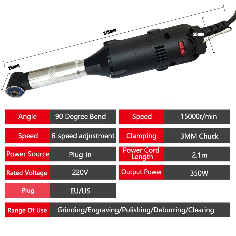 Electric Ceramic Tile Beauty Sewing Tool 6 Variable Speeds Multifunctional Electric Straight Grinder Polishing Cutting 110V/220V