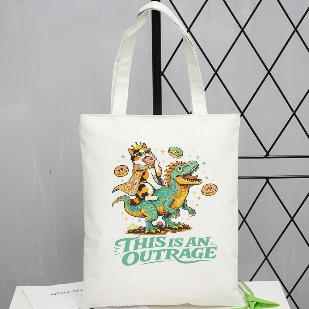 Dungeon Crawler Carl tote bag bolsas de tela personnalisable torba na zakupy reusable woman