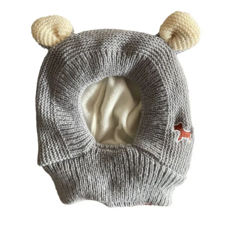 الشتاء الدافئة الكلب قبعة الأذن يفشل حماية الضوضاء يندبروف آذان الحيوانات الأليفة يغطي محبوك غطاء للأذنين لملحقات جرو صغير متوسط