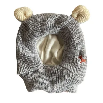 Winter Warm Dog Hat Ear Muffs Noise Protection Windproof Pet Ears Covers Knitted Earmuffs For Small Medium Puppy Accessories 3