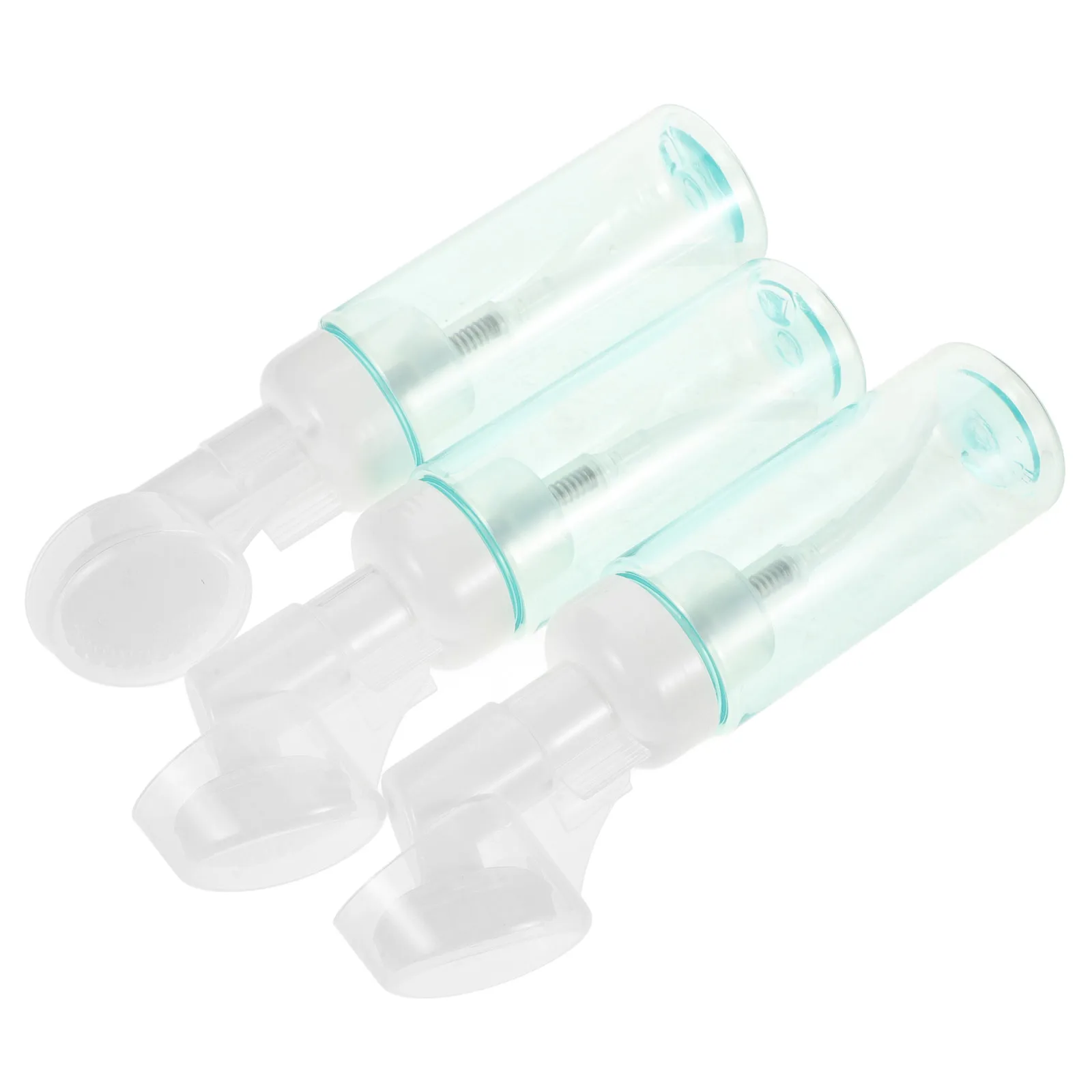 

3pcs 60ml Green Foaming Bottles Reusable Plastic Large Mouth Travel Facial Shampoo Mousse Pump Dispenser for Conditioner