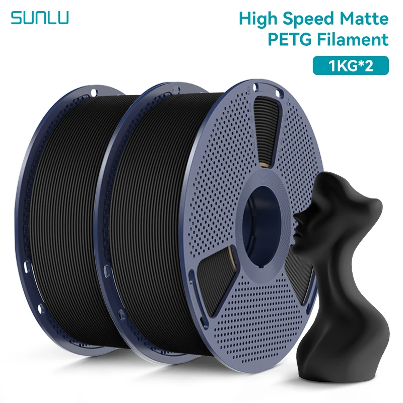 SUNLU Hochgeschwindigkeits-Matt-PETG-Filament 1KG/2KG/3KG/5KG/10KG 1,75mm Ultra-Schneller 600mm/s Druck, Kein Fadenziehen, Für Creality, Bambu Lab