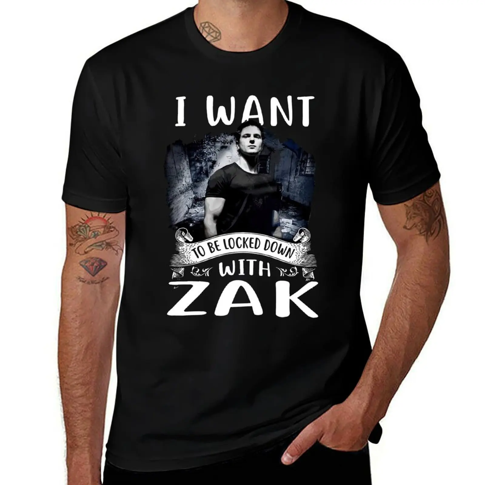 I Want To Be Locked Down With Zak – Ghost Adventures T-Shirt High Elasticity Sports T-Shirt