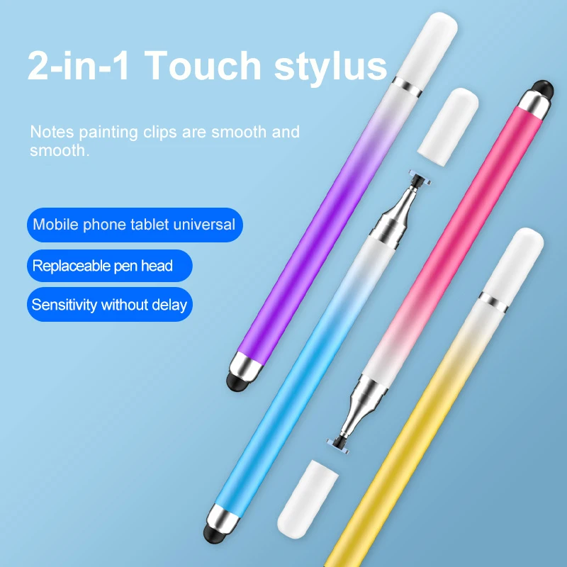 2-in-1 Capacitive Stylus For Touch Screen Stylus Pen For ipad Touch Pencil For Cell Phone Universal stylus pen For Phone