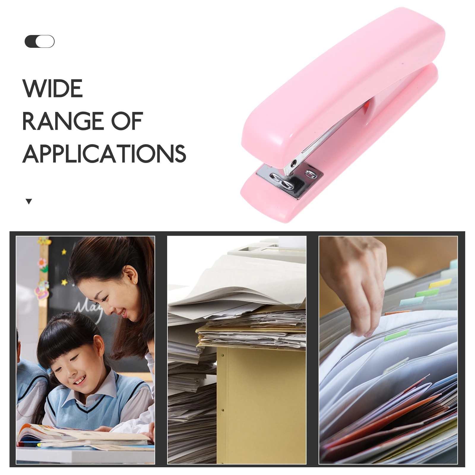Mini agrafeuse en fleurs de cerisier rose mignonne, agrafeuse de bureau multifonction robuste pour étudiants, fournitures scolaires à domicile et au bureau