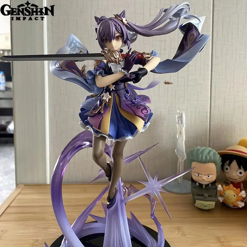 

Genshin Impact Anime Figure Keqing PVC Action Figure Kamisato Ayaka Mona Figurine Collection Model Doll Gift