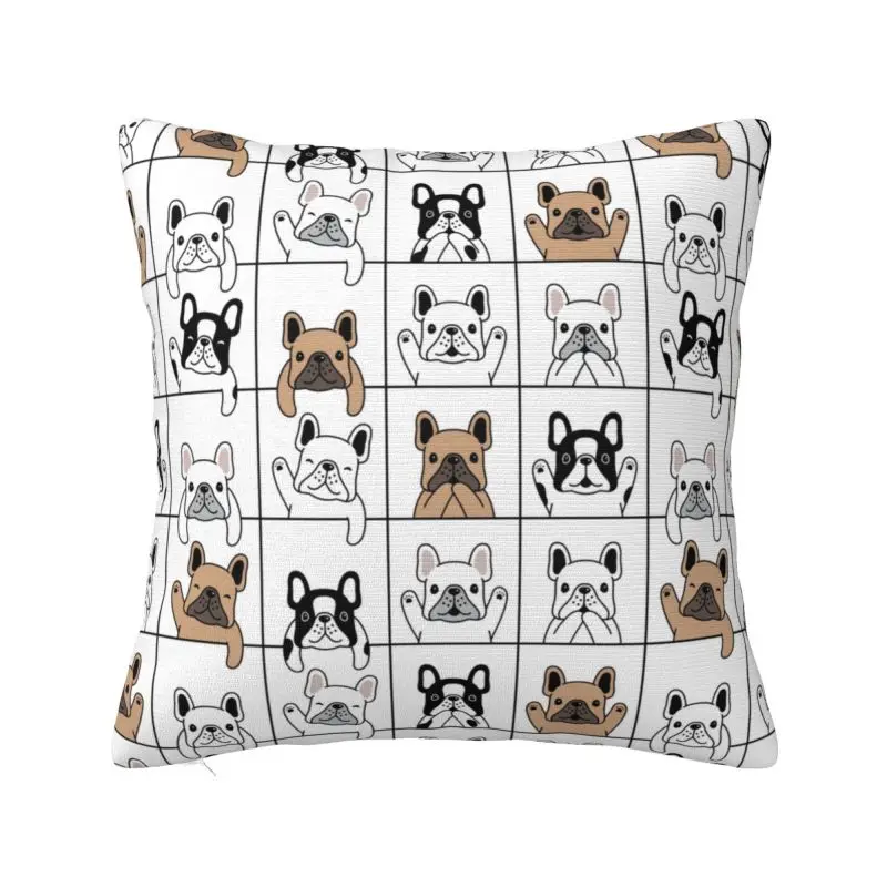 

Modern Cute French Bulldog Puppy Cushion Cover Velvet Pet Dog Throw Pillow Case Decoration