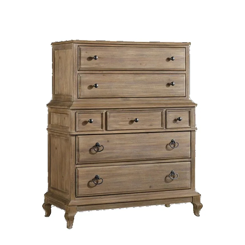 Busy ants Same chest of drawers French solid wood bed tail high cabinet American storage cabinet Bedroom seven chest of drawers