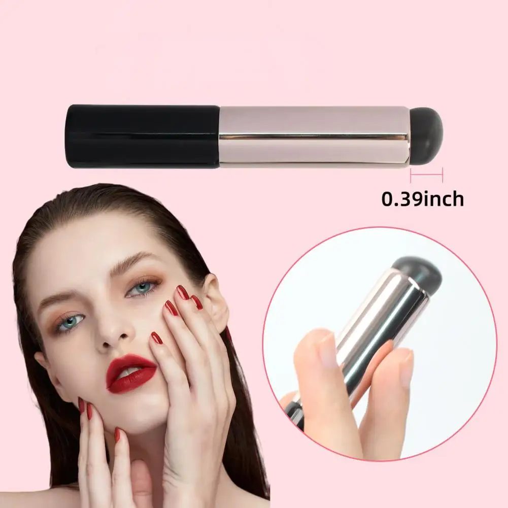 Precise Touch Makeup Brush Portable Lip Balm Applicator Soft Silicone Brush for Makeup Blending Lip Gloss Concealer for Precise