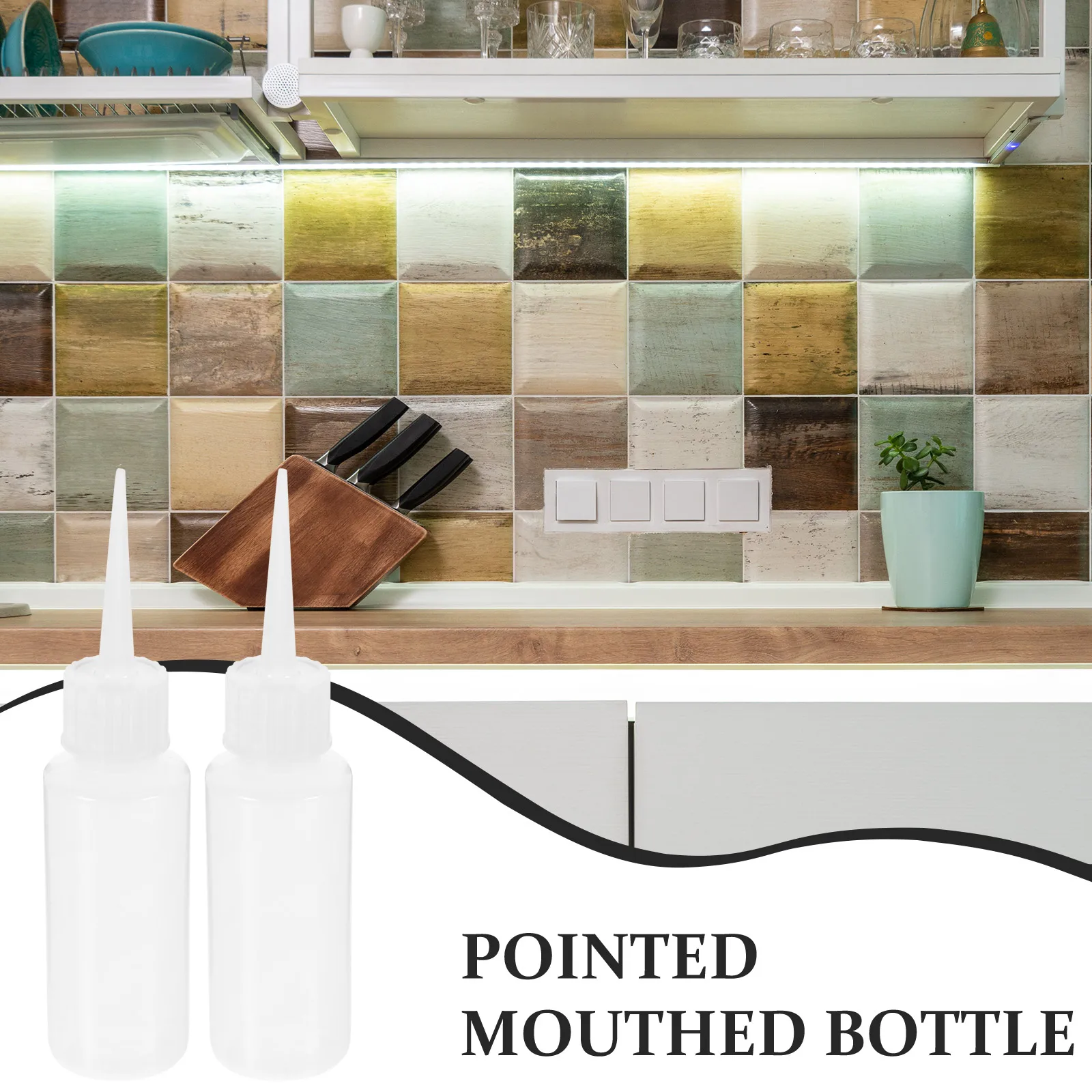 

20pcs Plastic Pointed Mouth Bottle 50ml Squeeze Liquid Dispense Glue Oil Dropper Lab Bottle Safe Polyethylene DIY Crafts