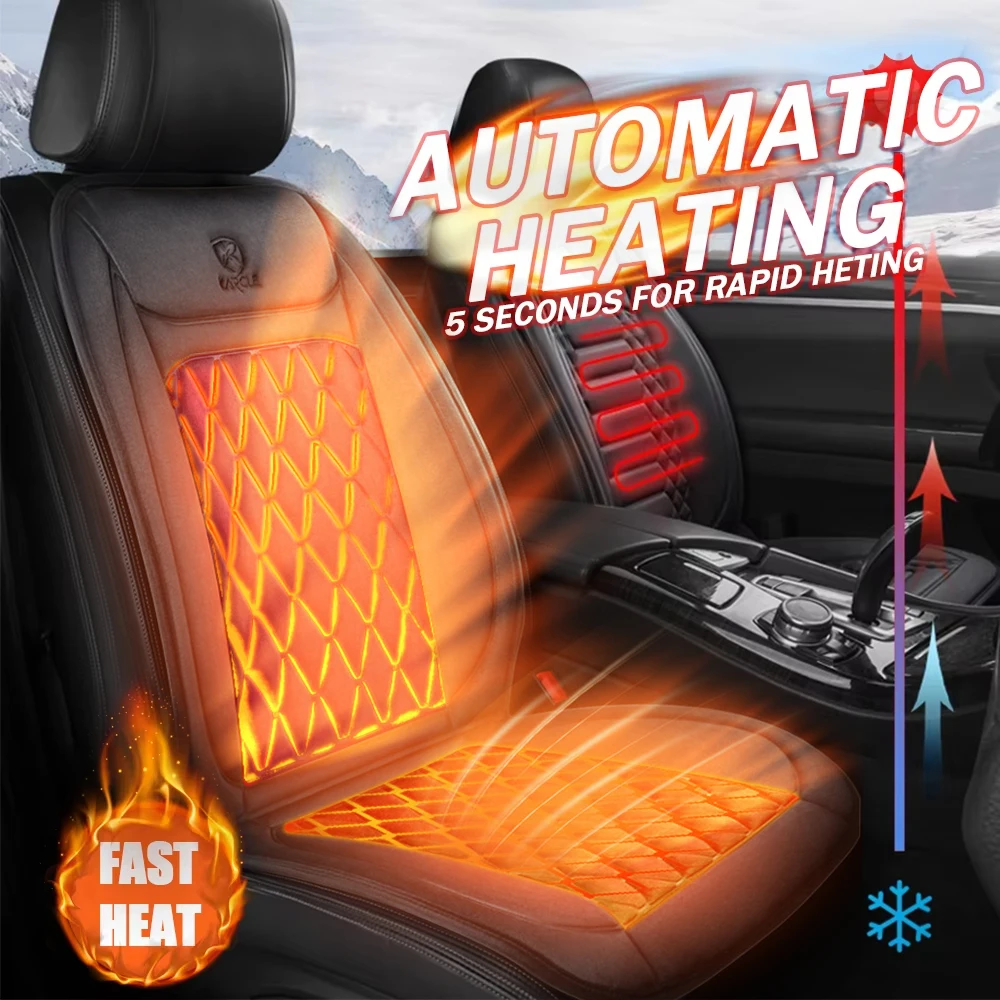 

1/2pcs 12V Heated Car Seat Cover Winter Heating Warmer Car Seat Cushion Auto Universal Car Seat Protector Cover Car Accessories