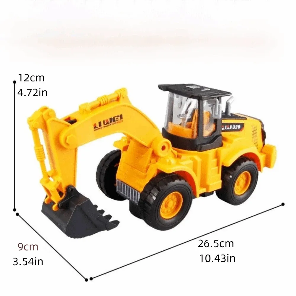 Colorful Music Electric Excavator Lighting Effects Children Gits Bulldozer Universal Wheels Engineering Vehicle Boys Gift