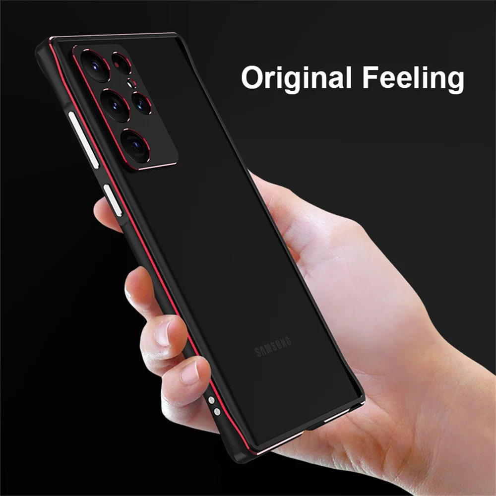 Dropshipping Metal Frame Ultra Light Metal Bumper Case For Samsung Galaxy S22 S22+ S22 Ultra Case Luxury Aluninum Cover Case