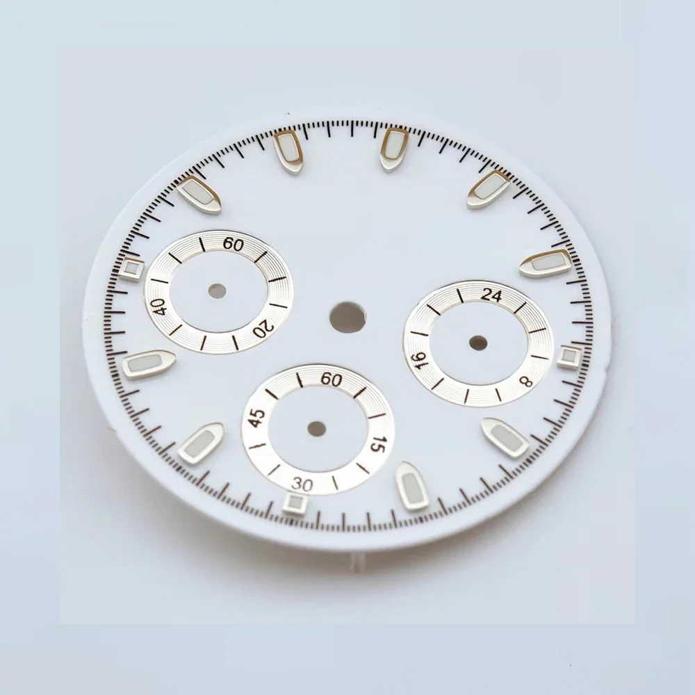 Customized Watch Dial Blue Luminous Dial Fit for VK63 Movement Watch Case Face 29.8mm VK63 Dial Parts