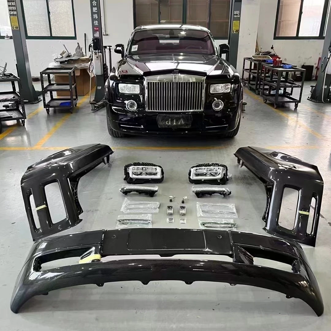 

Old Style To New Style Fiberglass Car Front Bumper Grilles Side Fenders Body Kit For Rolls Royce Ghost 3TH Generations