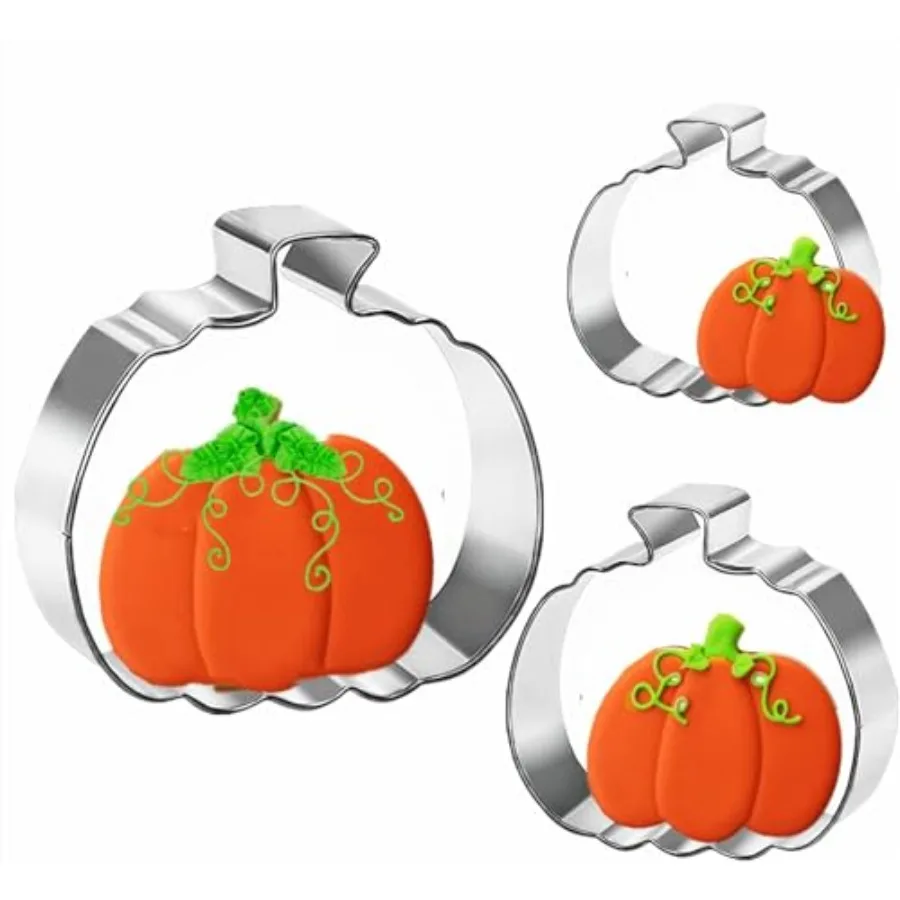 

Pumpkin Cookie Cutters Set 4 3.22 2 Large Fall Halloween Thanksgiving Cookie Cutters for Harvest Holiday Decoration Party Suppl