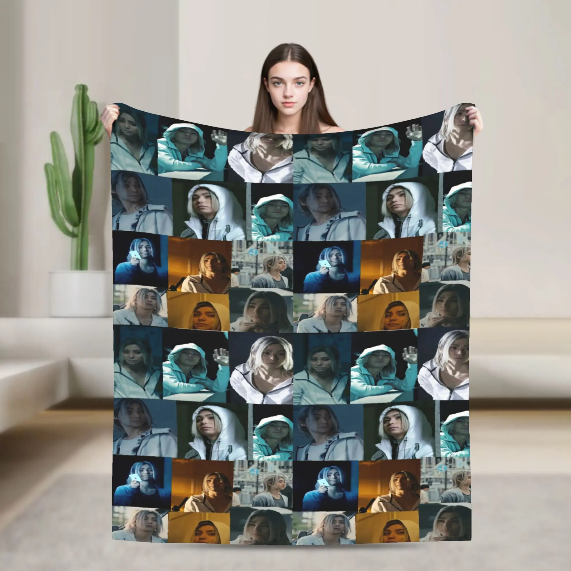 Soft Blanket Camping Alice In Borderland Chishiya Throw Blanket  Flannel Bedspread For Couch Chair Pattern Sofa Bed Cover