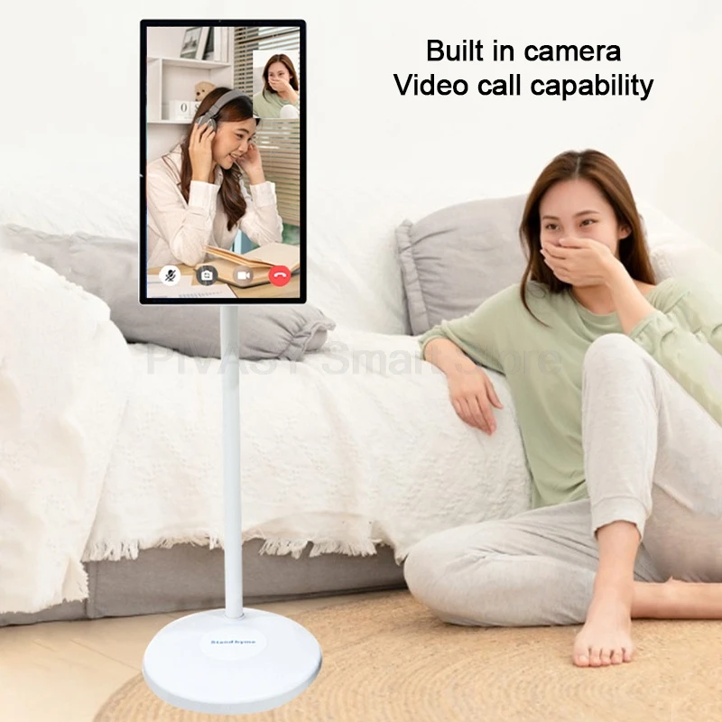 21.5 23.8 Inch Smart TV 10-Point Touch Screen Monitor Mobile Stand Battery Android12 for Fitness Home Office Wireless Casting