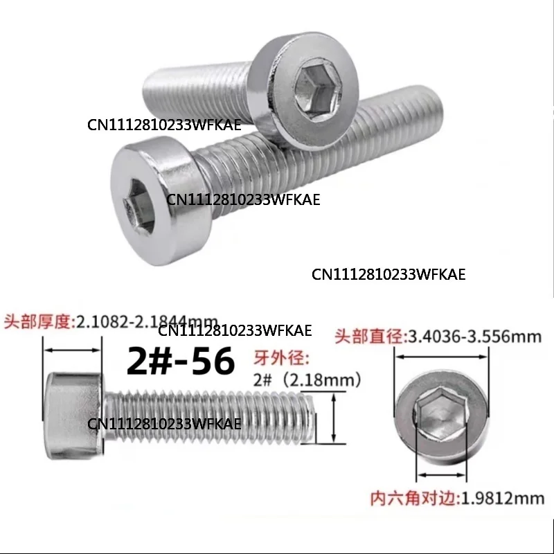 50-piezas-2--56-4--40-6--32-8--32-10-tornillo-liso-de-cabeza-cilindrica-hexagonal-de-acero-inoxidable-304-241-4-205-16-18