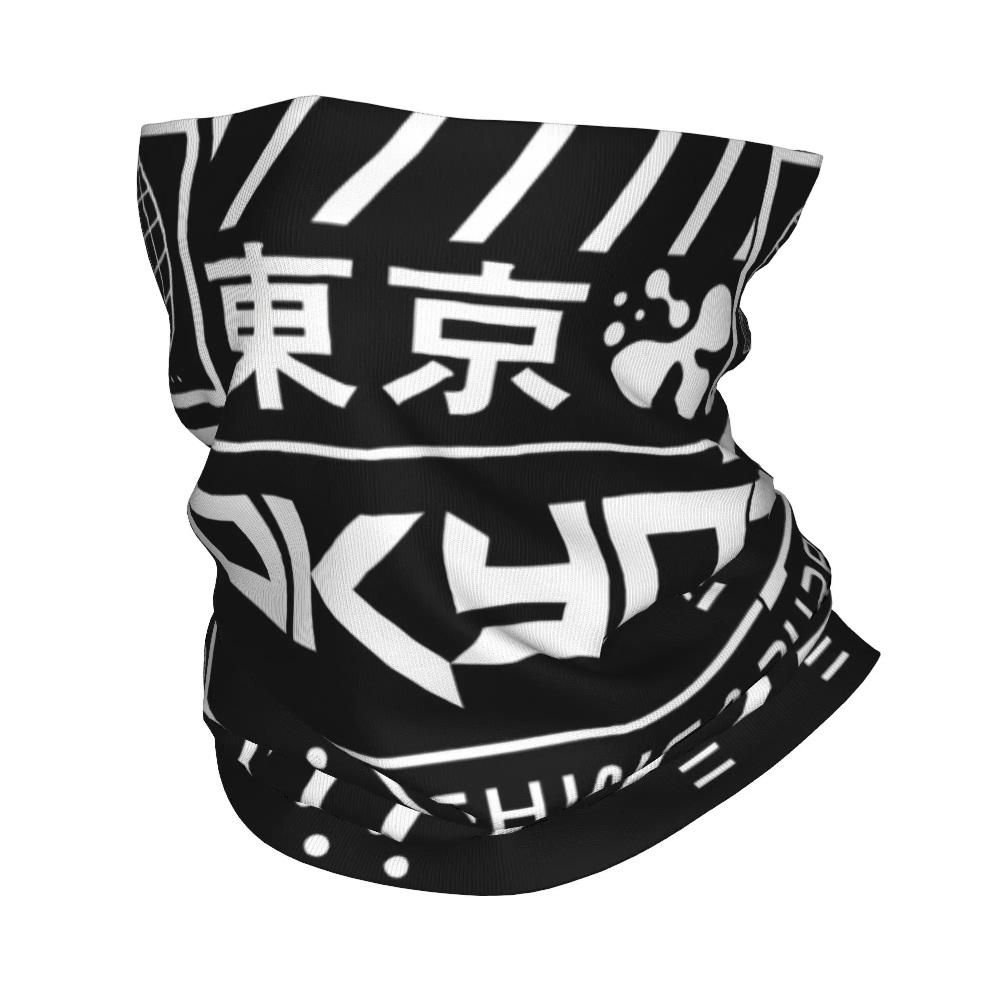 Custom Techwear Bandana Neck Gaiter Windproof Face Scarf Cover Women Men Cyberpunk Mechanical Shape Headwear Tube Balaclava