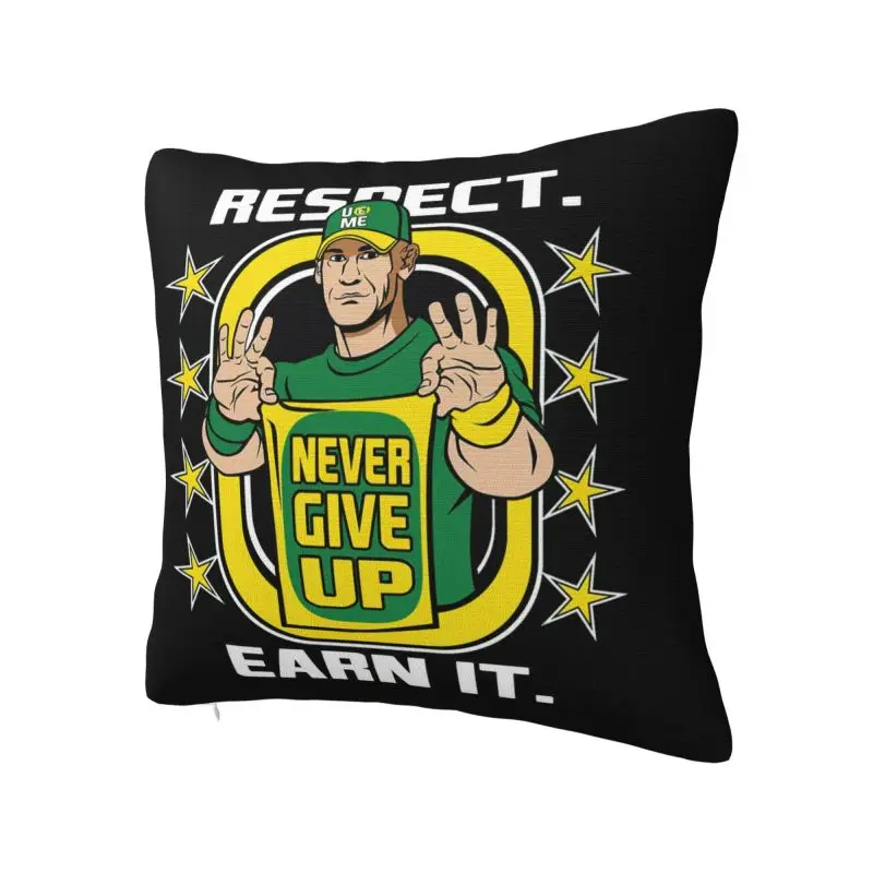 WWE John Cena Luxury Throw Pillow Covers Bedroom Decoration Never Give Up Cushion