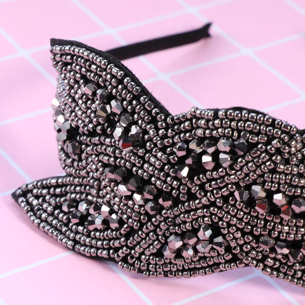

Crystal Headband Women Hair Hoop Simple Accessories Ties Hand Sewing Miss