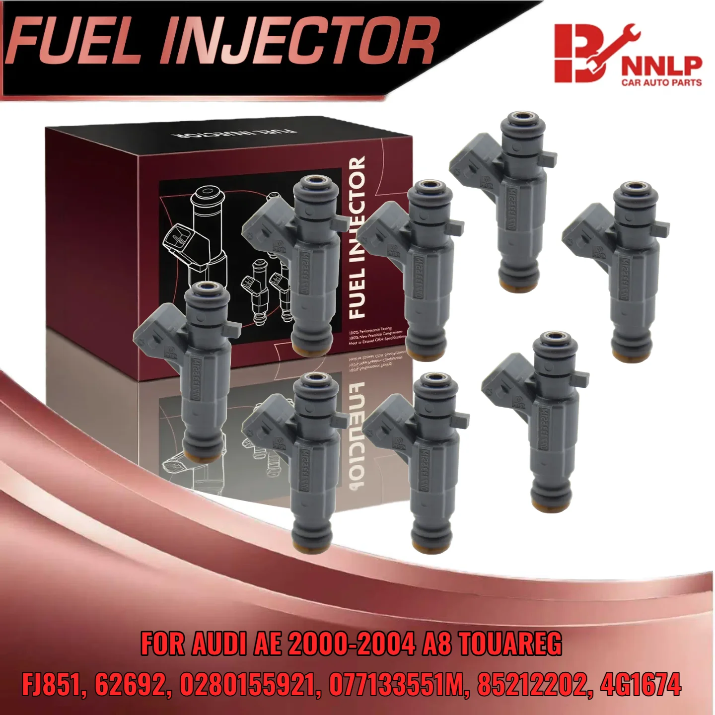 

For Volkswagen Touareg For Audi A6 A8 Quattro V8 4 2L Fuel Injector Set 8PCS FJ851 62692 0280155921