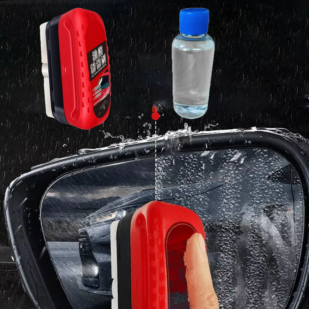 

1 Set Car Glass Oil Film Remover Glass Clean Board Hydrophobic Glass Coating for Windshield Clear Window Auto Detailing Tool