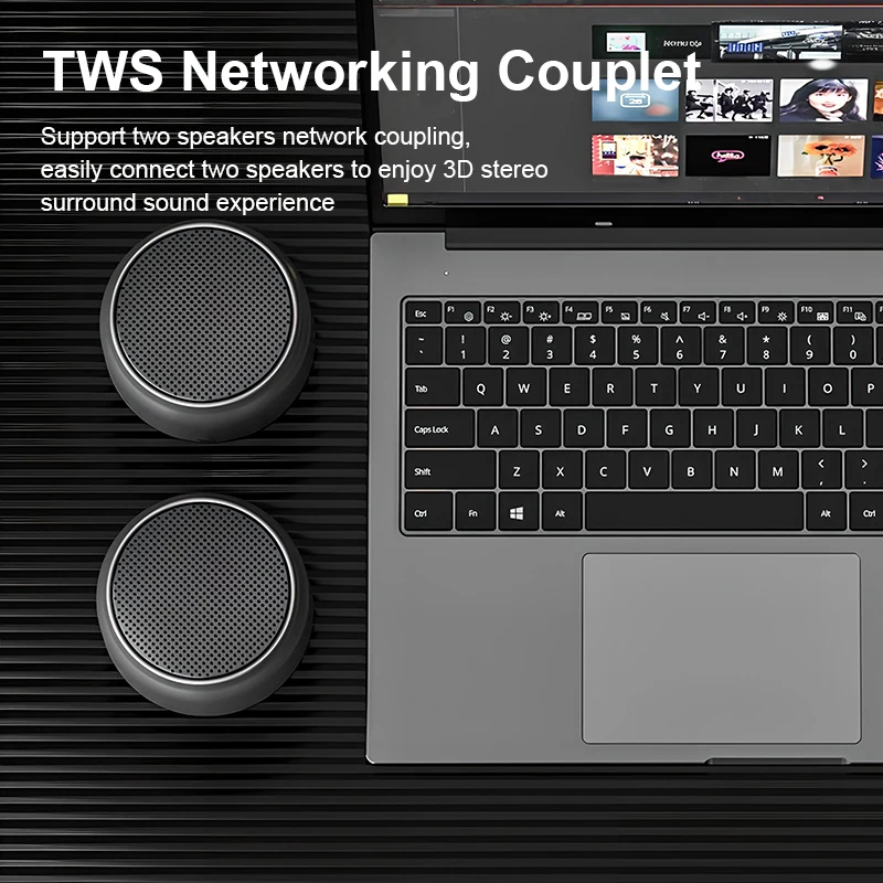 Mini Altavoz Bluetooth Portátil, Altavoz USB Multimedia con Sonido Envolvente 3D para PC, Laptop, Juegos Móviles, Audio Inalámbrico para Lenovo